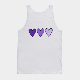 Cute purple ombre hearts Tank Top